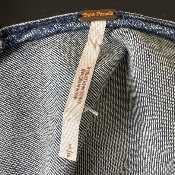 Free People Denim Kara Vest fitted corset size Small - Picture 6 of 7